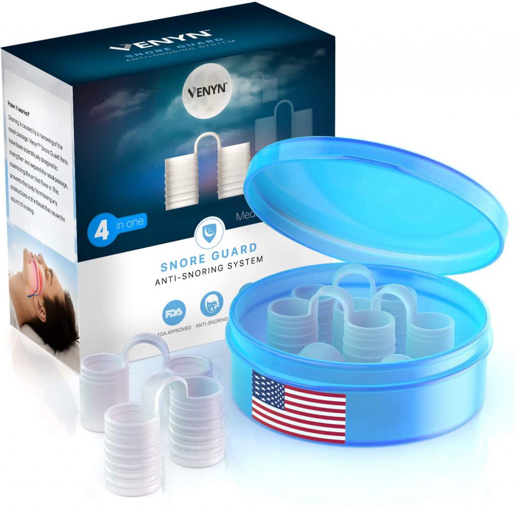 Venyn Set of 4 Nose Vents to Ease Breathing - Anti Snoring - No Side ...